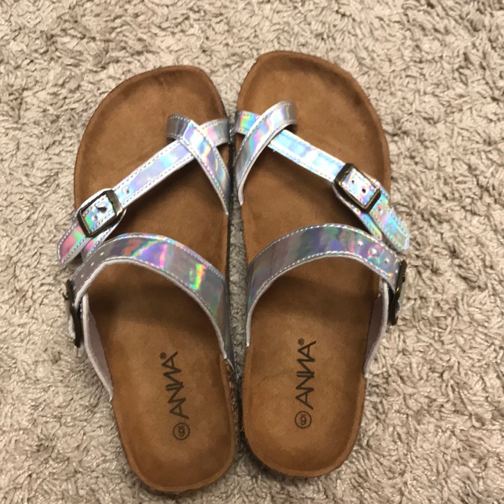 Iridescent Anna (Birkenstock like) sandals